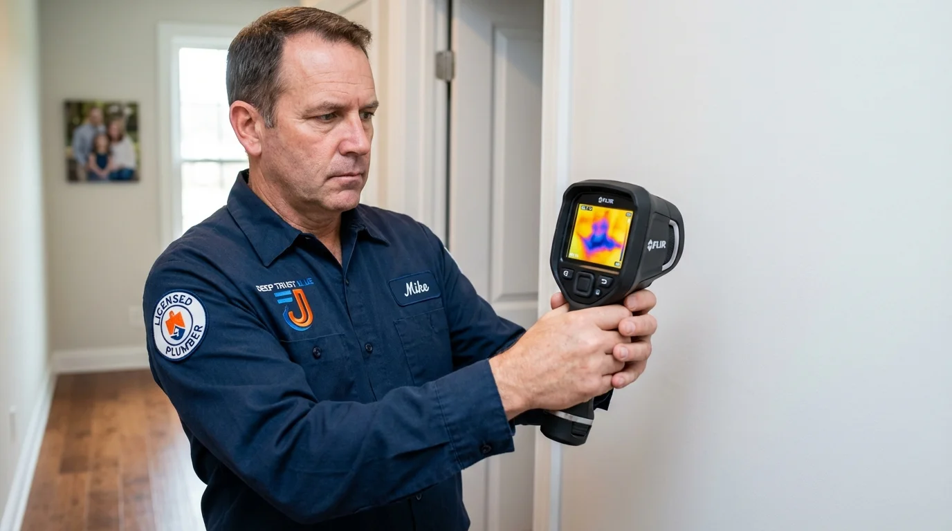 Thermal imaging leak detection by Johns Plumbing LLC in Glen Carbon